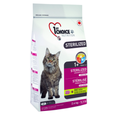 1ST CHOICE Беззерновой для кастрированных и стерилизованных кошек (Фест Чойс Sterilized). Вес: 2,4 кг