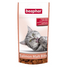 Beaphar (Беафар) Подушечки Malt Bits Salmon для выведения шерсти из желудка со вкусом лосося. Вес: 35 г