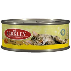 BERKLEY (Беркли) консервы для кошек говядина с олениной №12. Вес: 100 г