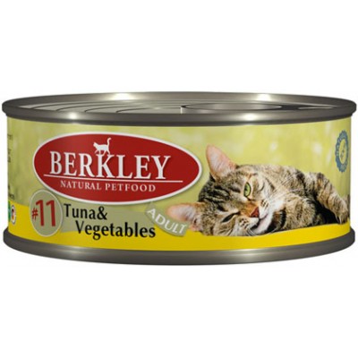 BERKLEY (Беркли) консервы для кошек тунец с овощами №11. Вес: 100 г