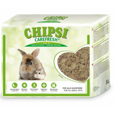 CHIPSI Carefresh Наполнитель подстилка Original натуральный бумажный для мелких домашних животных и птиц 5 л